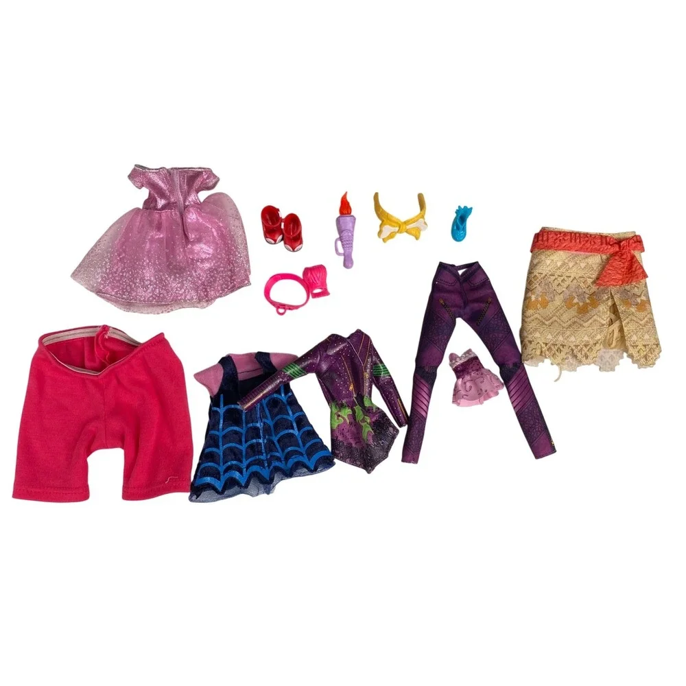 Disney Descendants Mal Monster High‎ Doll Clothes Accessories Lot Purple Pink